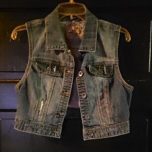 Denim Sleeveless Vest